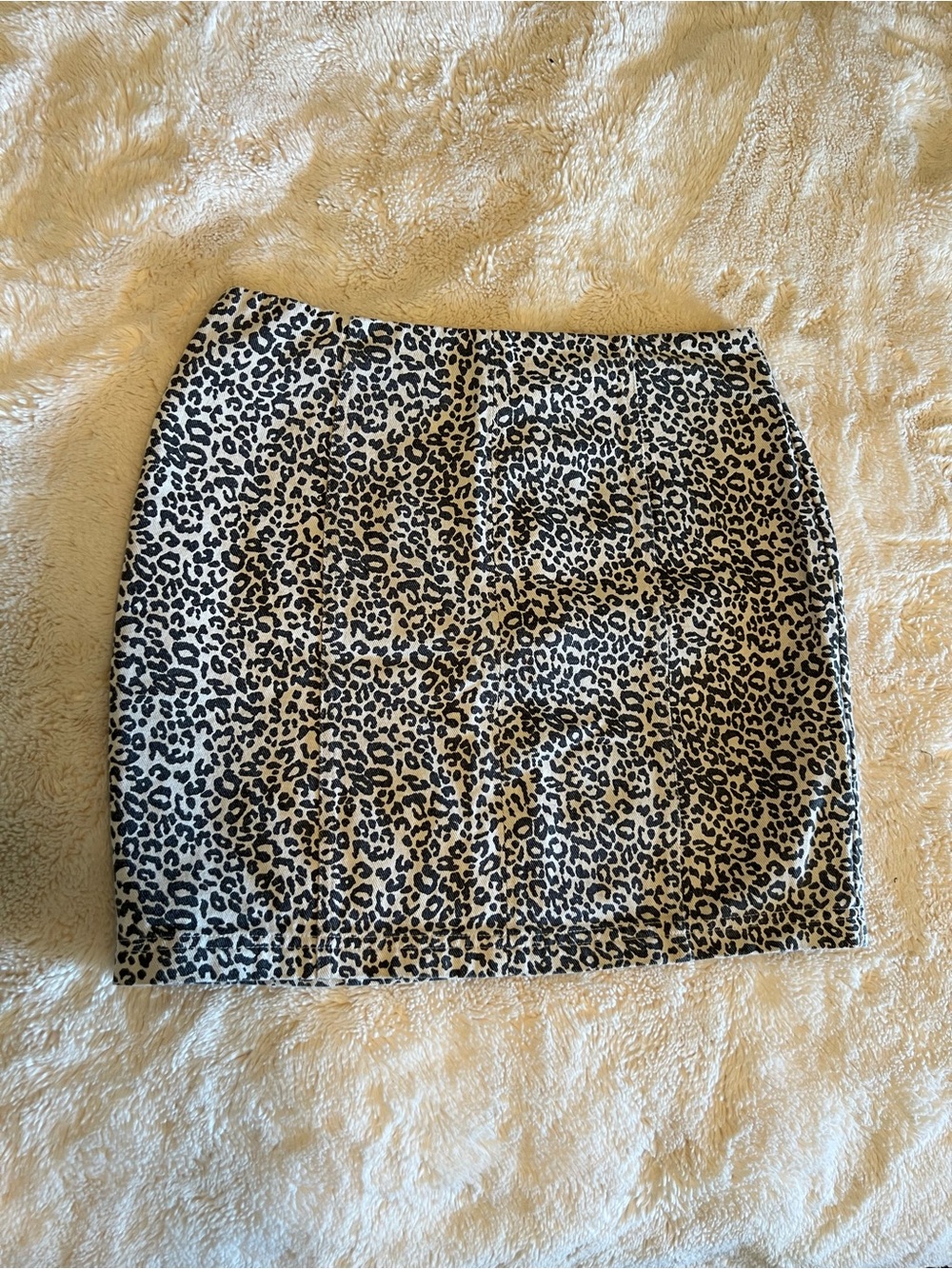 audrey Leopard Print Pencil Skirt - Black and Cream